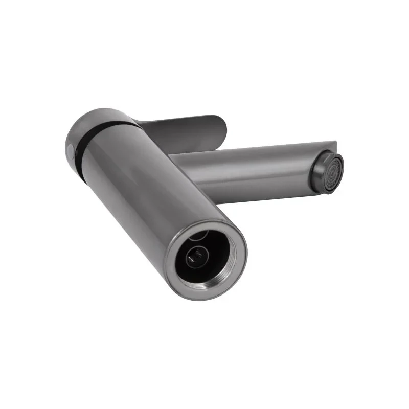 Змішувач для раковини Brinex Pure 001F низький  Graphite BRIPUR001FGRP