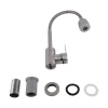 Смеситель для кухни Brinex Pure 015F41 с гибким изливом   Nickel BRIPUR015F41NKL