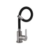 Смеситель для кухни Brinex Pure 015F3 с гибким изливом   Nickel/Black BRIPUR015F3NKB
