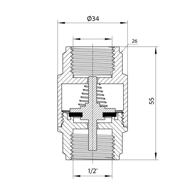 Обратний клапан Thermo Alliance Forte 1/2