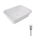Комплект Qtap Scorpio: Раковина врізна прямокутна 510х390х145 мм White + Донний клапан PU02