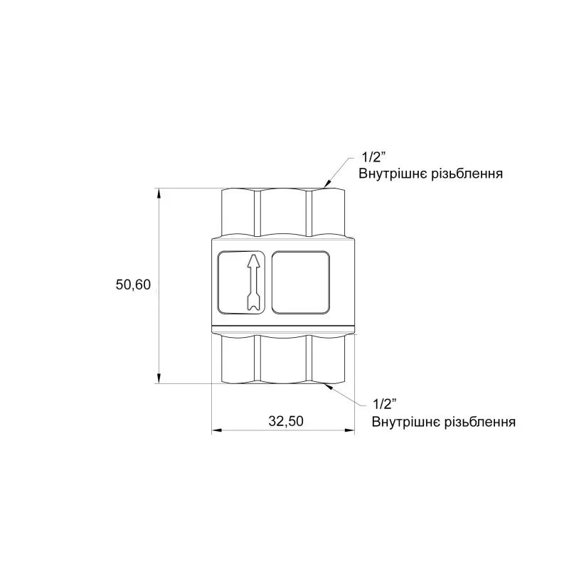 Зворотний клапан Thermo Alliance Standart з латунним штоком 1/2