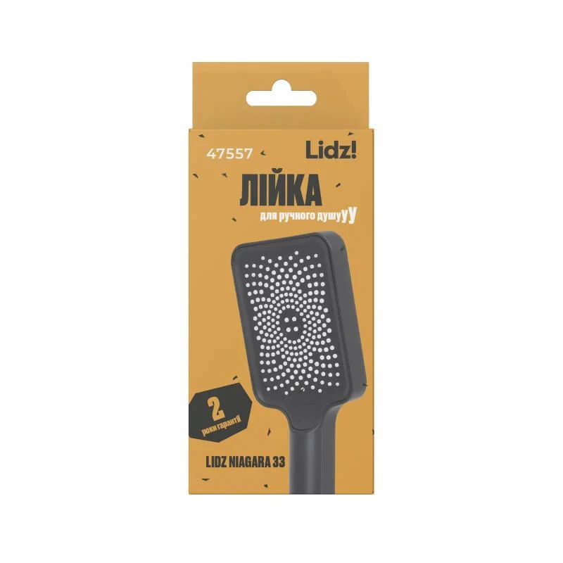 Лейка для ручного душа Lidz Niagara 33 145x95 мм прямоугольная LDNIA33BLM47557 Black Matt