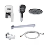 Комплект Qtap Stenava:Смеситель QTST6245102DC+Душ. набор(QTHLA107CRM45948+QTRUC125CRM45956+QTTRU120CRM45928+QTCRMA030+QTCRMB030+QTHADPVC160C)