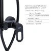 Комплект смесителей Lidz Latwa Black: Смеситель для раковины LDLAT001BLA45418 + Душевая система LDLAT1030BLA45422