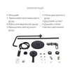 Комплект смесителей Lidz Latwa Black: Смеситель для раковины LDLAT001BLA45418 + Душевая система LDLAT1030BLA45422