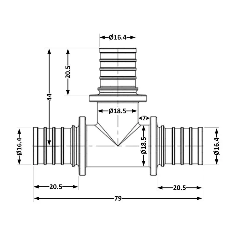 Тройник натяжной Icma №1038