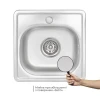 Кухонна мийка Brinex 3838 0,6 мм Satin (BRIN3835SAT06)