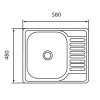 Кухонна мийка Brinex 5848 0,8 мм Micro Decor (BRIN5848MDEC08)