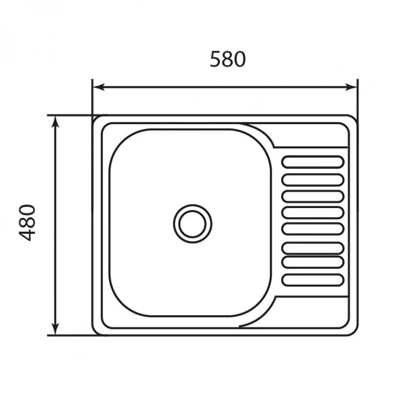 Кухонна мийка Brinex 5848 0,8 мм Micro Decor (BRIN5848MDEC08)