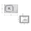 Кухонна мийка Brinex 6642 0,8 мм Satin (BRIN6642SAT08)