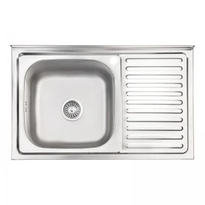 Кухонна мийка Brinex 5080-L 0,8 мм Satin (BRIN5080LSAT06)