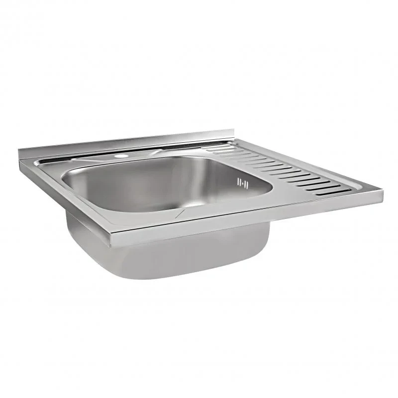 Кухонна мийка Brinex 6060-L 0,6 мм Satin (BRIN6060LSAT06)