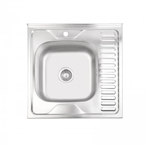 Кухонна мийка Brinex 6060-L 0,6 мм Satin (BRIN6060LSAT06)