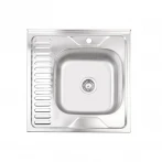 Кухонна мийка Brinex 6060-R 0,6 мм Satin (BRIN6060RSAT06)