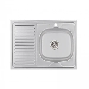 Кухонна мийка Brinex 6080-R 0,6 мм Satin (BRIN6080RSAT06)