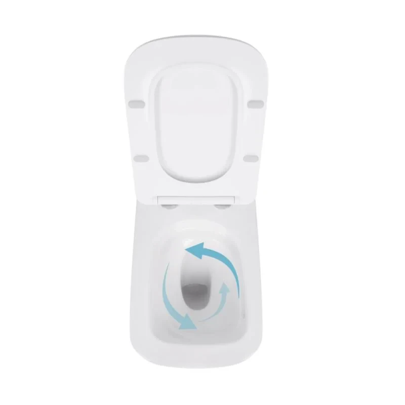 Готове рішення Qtap для ванної кімнати: Унітаз напольний Tern Ultra Quiet QT17223303AW + інсталяція QT0122490S+ клавіша QT0111M08V1384W