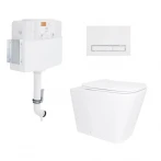 Готове рішення Qtap для ванної кімнати: Унітаз напольний Tern Ultra Quiet QT17223303AW + інсталяція QT0122490S+ клавіша QT0111M08V1384W
