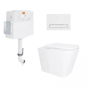 Готове рішення Qtap для ванної кімнати: Унітаз напольний Tern Ultra Quiet QT17223303AW + інсталяція QT0122490S+ клавіша QT0111M08V1384W