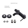Комплект для ванной комнаты Qtap Robin Black Matt: Смеситель QTROB3060102B + Шланг QTHADPVCSQ160B +Лейка QTRUC125BLM45951