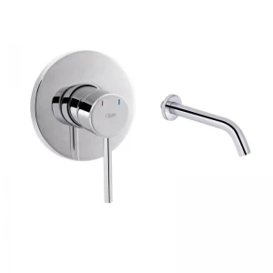 Комплект для умывальника Qtap Spring Chrome: Смеситель QTSPRCRM 0101 +  излив QTVYT246CRM45930