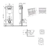 Готове рішення Qtap для ванної кімнати: підвісний унітаз Swan Ultra Quiet 520x360x320 + комплект інсталяції Nest 4 в 1 (кругла клавіша Satin)