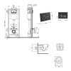 Готове рішення Qtap для ванної кімнати: підвісний унітаз Jay Ultra Quiet 520x360x320 + комплект інсталяції Nest 4 в 1 (кругла клавіша Black mat)