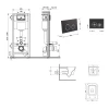 Готове рішення Qtap для ванної кімнати: підвісний унітаз Crow Ultra Quiet 520x360x290 + комплект інсталяції Nest 4 в 1 (кругла клавіша Black mat)