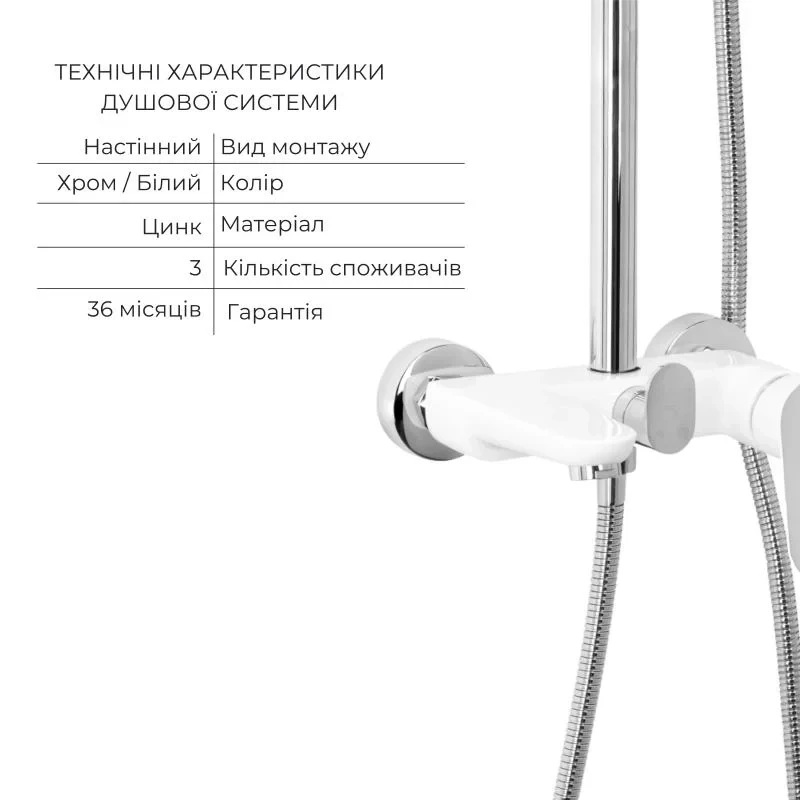 Комплект для душевой Latwa: Душевая кабина LLSC9090SATMIDFR2SET+Душевая система на 3 потребителя LDLAT1030WHI45427
