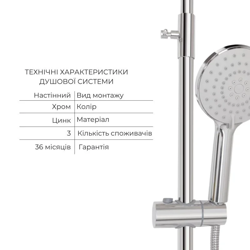 Комплект для душевой Latwa: Душевая кабина LLSC9090SATMIDGR2SET+Душевая система на 3 потребителя LDLAT1030CRM45417