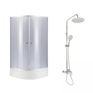 Комплект для душевой Latwa: Душевая кабина LLSC9090SATMIDGR2SET+Душевая система на 3 потребителя LDLAT1030CRM45417