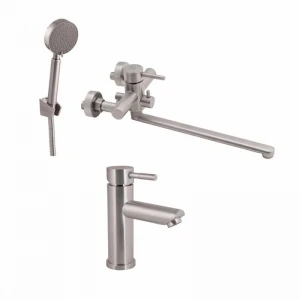 Акционный набор Lidz Aria: Смеситель 005 Nickel + Смеситель 001F Nickel
