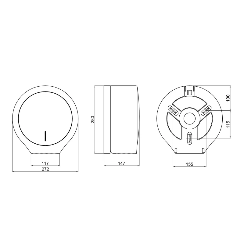 Тримач для туалетного паперу Qtap Pohodli 270 мм QTDP100WP White (Pobut)
