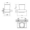 Склянка з тримачем Qtap Scorpio настінна QTSTK6102103C Chrome (Sklenka)