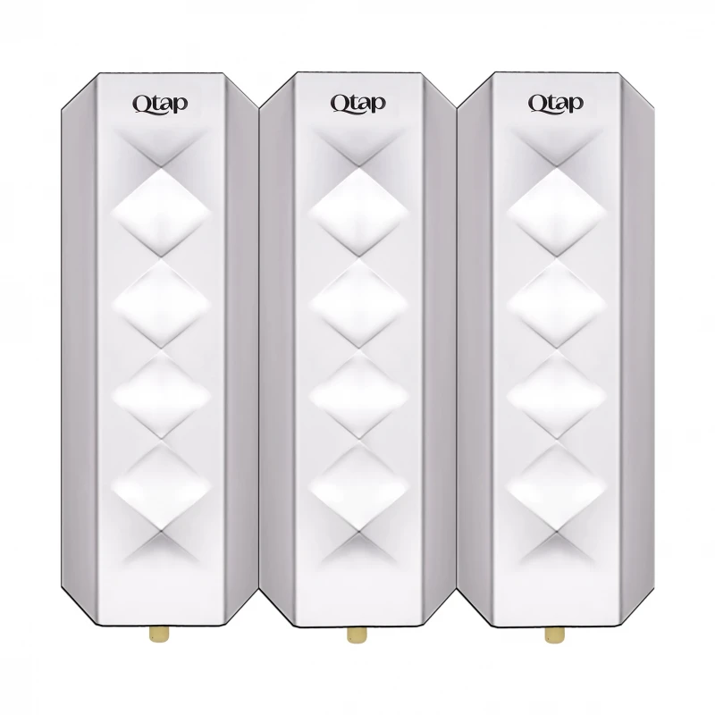 Диспенсер для мила Qtap Pohodli потрійний QTDM350CP3 Chrome (Dávkovač)