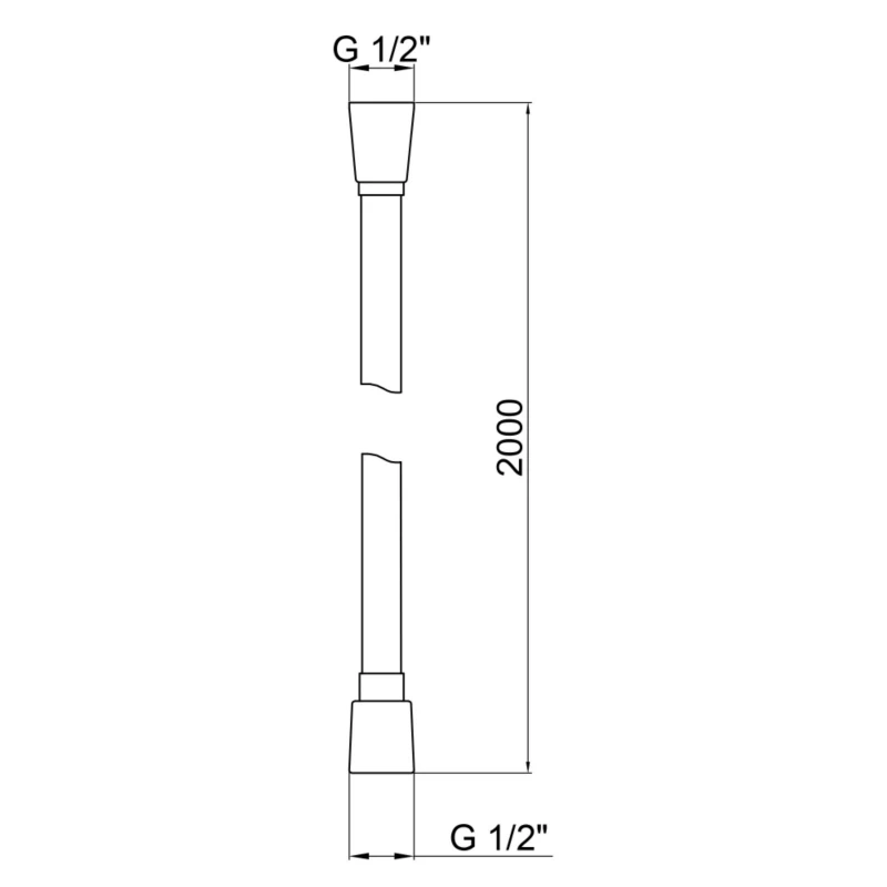 Акційний набір 2+1: Шланг для ручного душу Qtap Hadice QT054BL43075 Black Matt