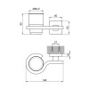 Склянка з тримачем Lidz 122 0401 настінний (матове скло) LD1220401CRM35754 Chrome