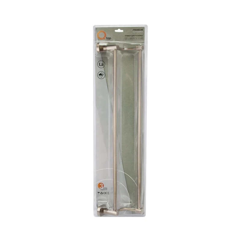 Тримач для рушника Qtap Liberty подвійний 605 мм QTLIBANT1148 Antic Bronze