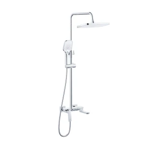 Душова система універсальна Qtap Tern на три споживача (з виливом) QTTER111CRM47591 Chrome