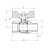 Кран кульовий SD Forte 1/2" ВЗ для газа (метелик) SF607G15