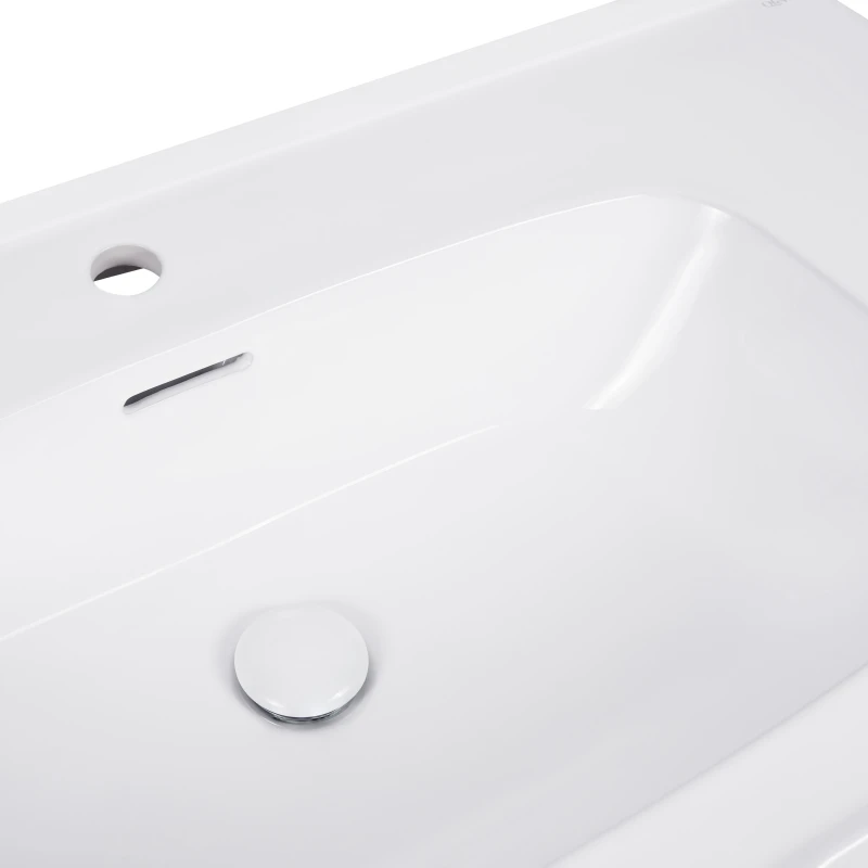 Раковина Qtap Albatross 5H 1000х500х210 White с донным клапаном QT01115100HW