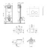 Комплект: Qtap Robin Ultra Quiet унітаз підвісний QT1333046EUQW + Nest комплект інсталяції 4в1 (кругла клавіша Chrome) QT0133M425 + QT0111M11112CRM