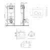 Комплект: Qtap Gemini Ultra Quiet унітаз підвісний QT2533076EUQW + Nest комплект інсталяції 4в1 (Клавіша кругла Satin) QT0133M425 + QT0111M11111SAT