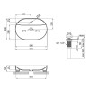 Комплект Qtap Scorpio: Раковина накладна овальна 610x400x120 мм White + Донний клапан PU02