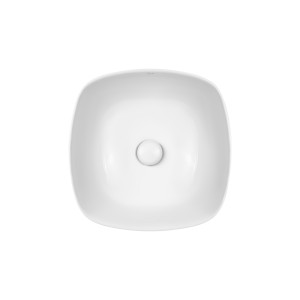 Раковина-чаша Qtap Kolibri 400х400х140 White з донним клапаном QT10117040TW