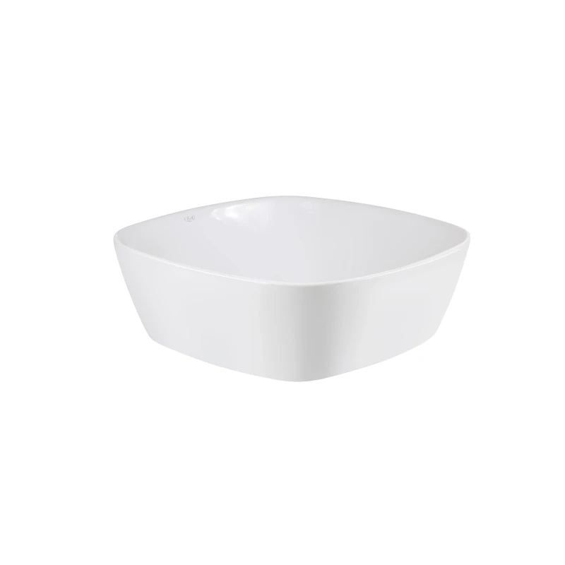 Раковина-чаша Qtap Kolibri 400х400х140 White с донным клапаном QT10117040TW