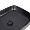 Раковина-чаша Qtap Tern 500x390x140 Matt black з донним клапаном QT172195MBMB