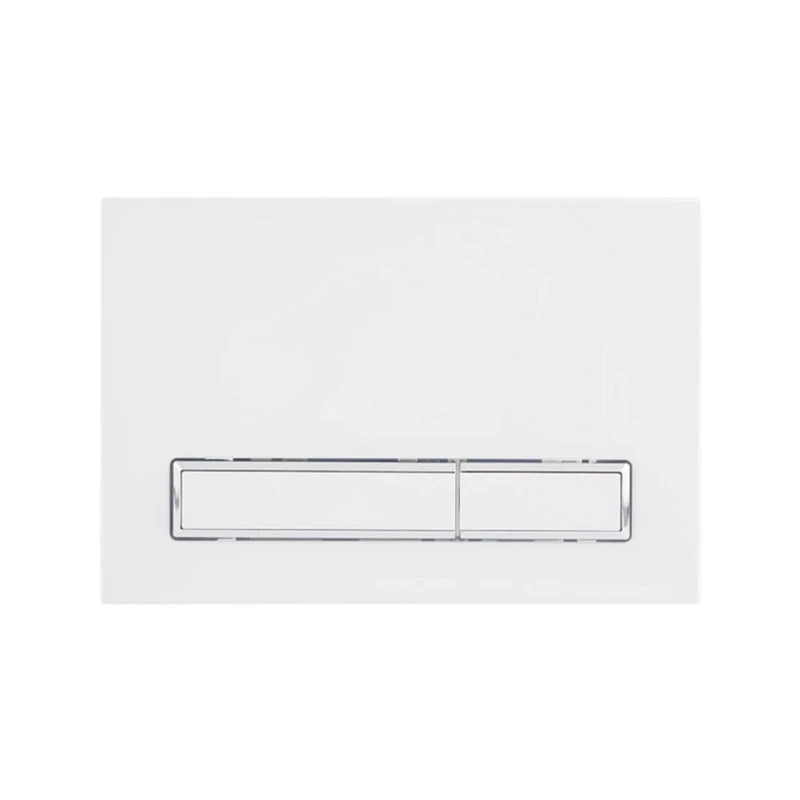 Комплект: Qtap Swan унітаз підлоговий Rimless QT16223178W + Nest комплект інсталяції 2в1 (лінійна клавиша White) QT0122490S4Q1 + QT0111M08V1384W
