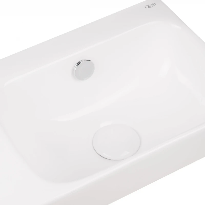 Раковина Qtap Tern 450х260х155 White з донним клапаном QT17115117LW