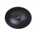 Раковина-чаша Qtap Dove 410х335х145 Matt black с донным клапаном QT063078MBMB